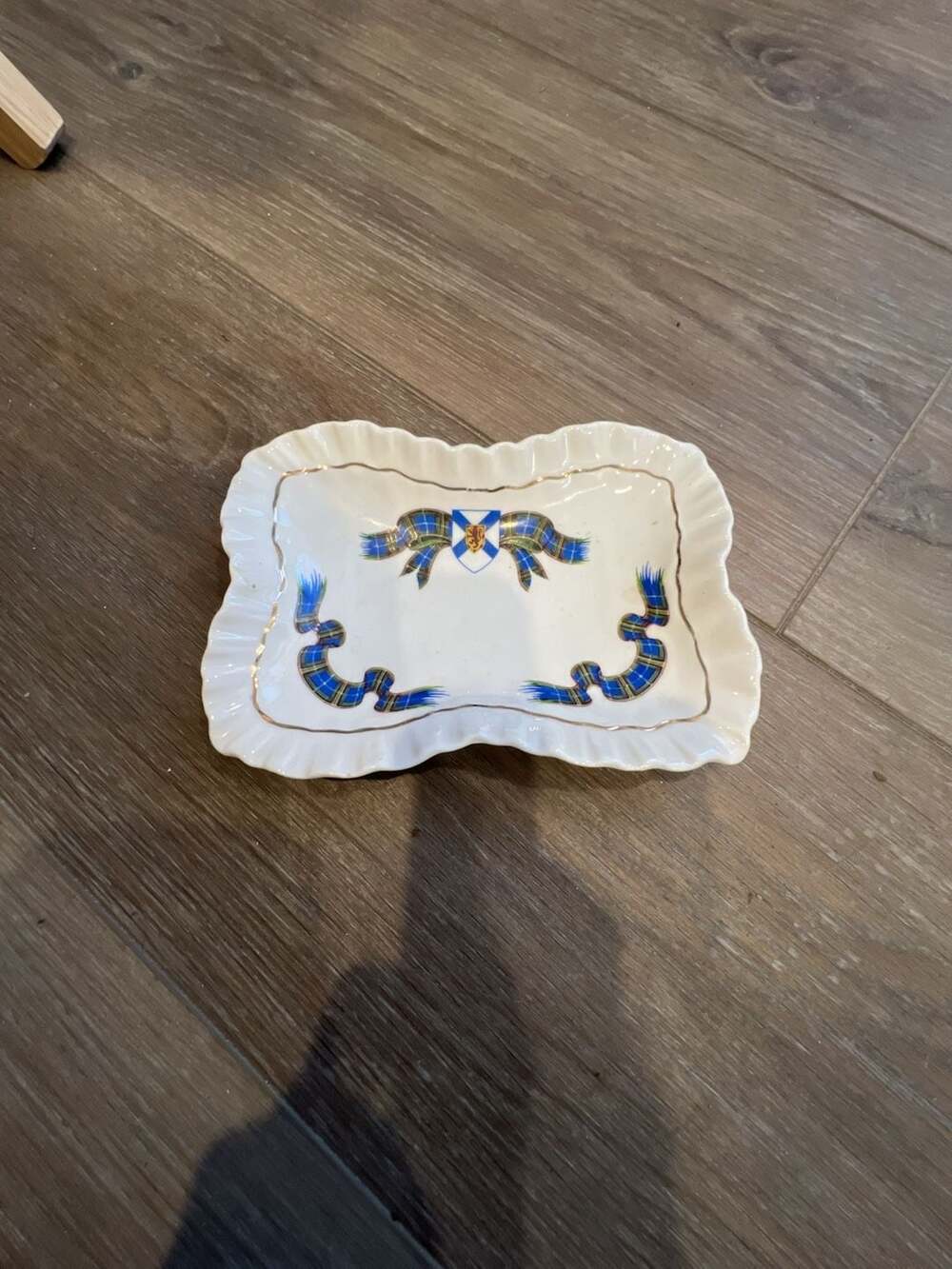 Adderley Fine Bone China Nova Scotia Tartan Ruffled Trinket Dish